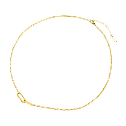 Stono'Land Elegant 14K Goldplated Interlocking Circles Necklace,Hypoallergenic & Handcrafted,Perfect for Layering Bullet Points